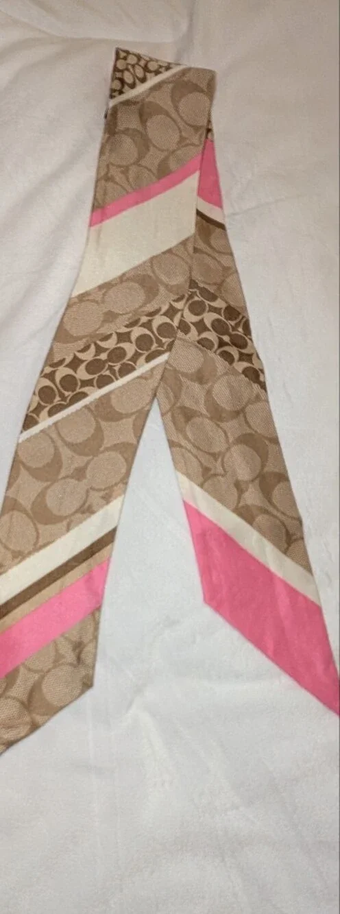 Coach Silk Jacquard Bag Scarf LNC